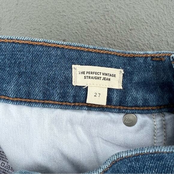 Madewell the PERFECT Vintage Straight Jeans Raw Hem in Mayfield Wash - Picture 4 of 6
